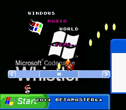 Windows Mario World (Demo) Title Screen